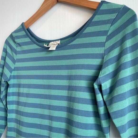 Matilda Jane striped shirt size small teal stripes - Picture 4 of 6